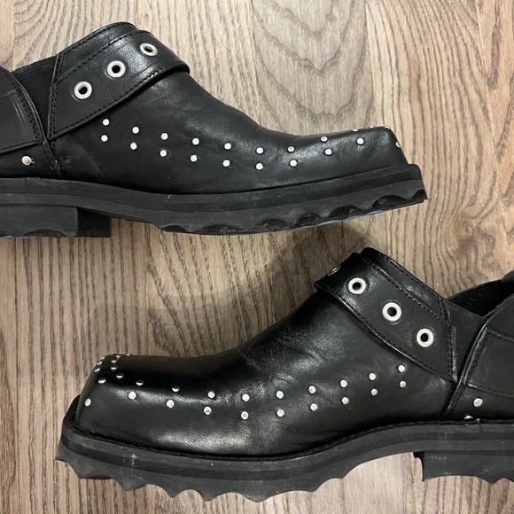 John Fluevog Foyt studded buckle shoes size - Picture 5 of 6